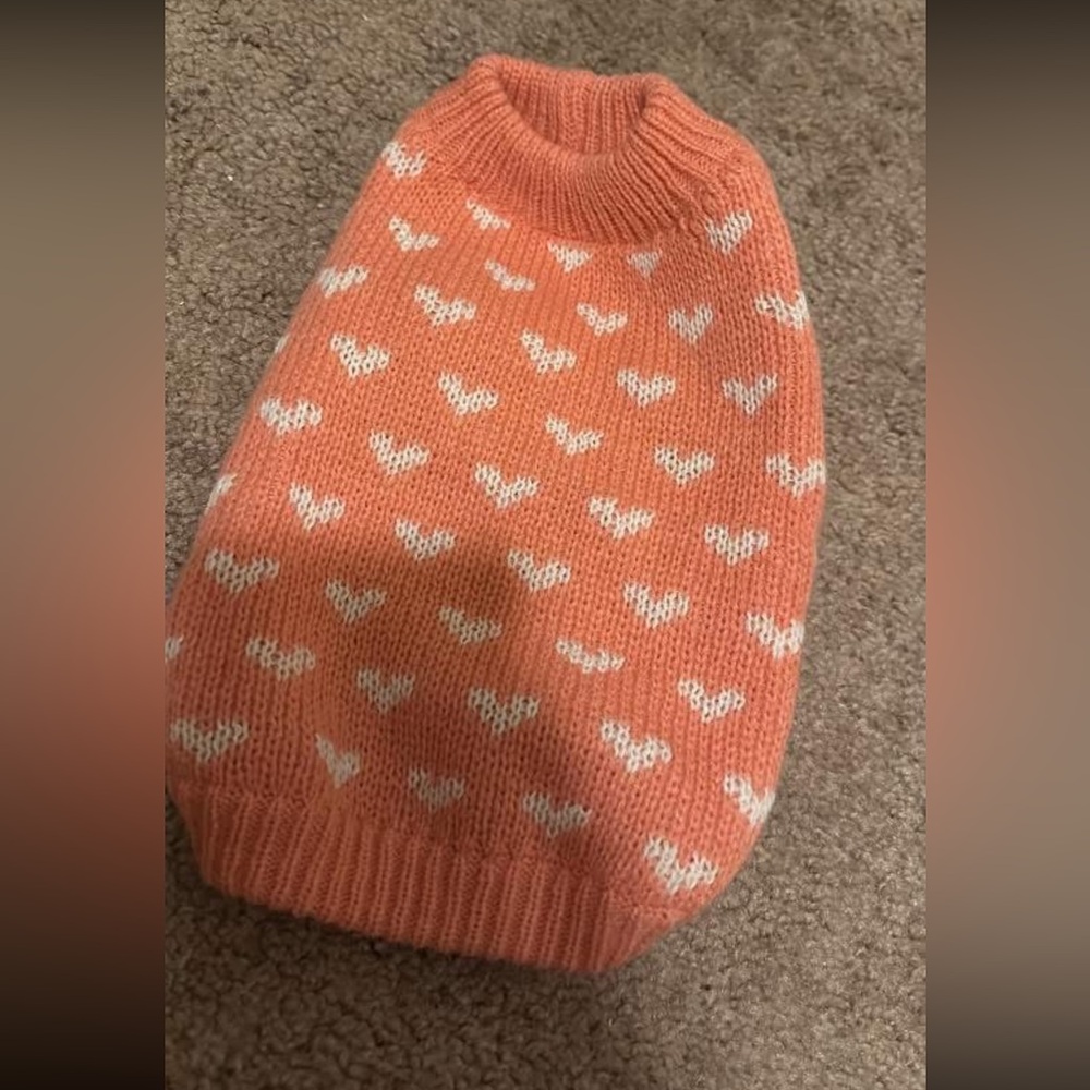 Heart Patterned Puppy Sweater